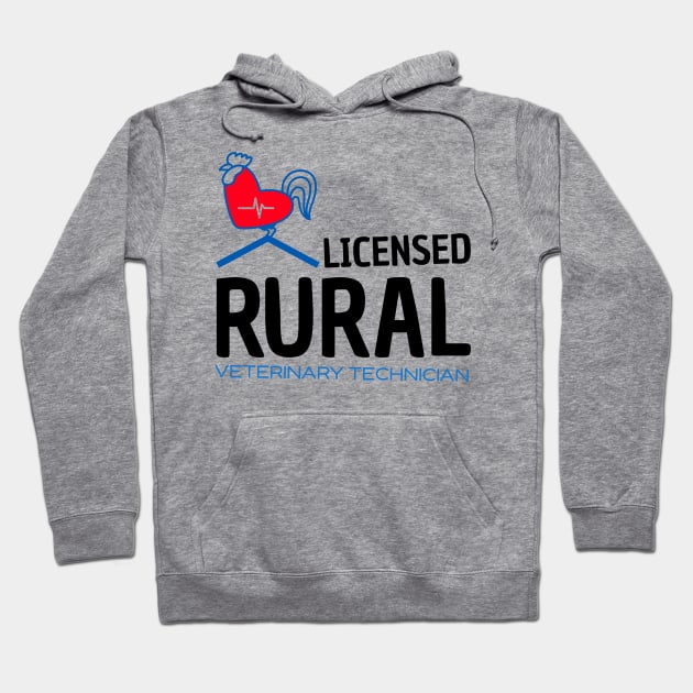 Licensed Rural Veterinary Technician Hoodie by Shunshine Corner